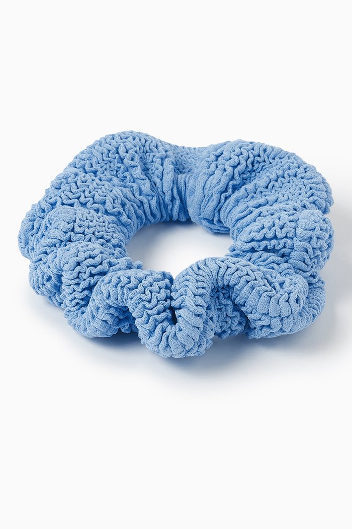 

Scrunchie in Crinkle Fabric, Blue