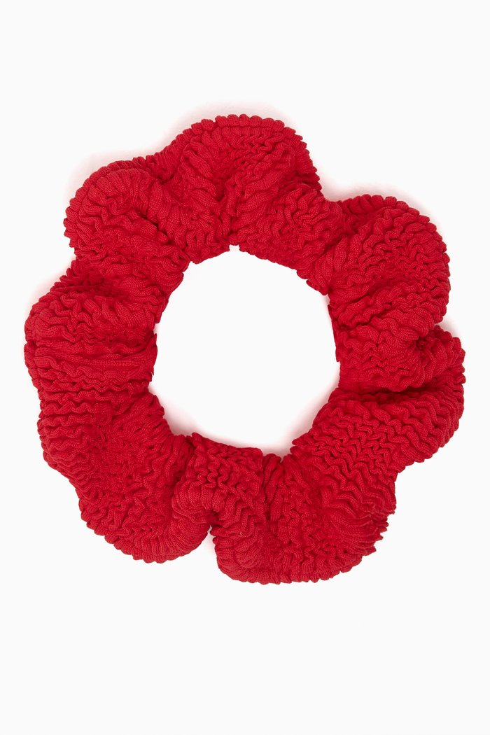 

Scrunchie in Crinkle Fabric, Red