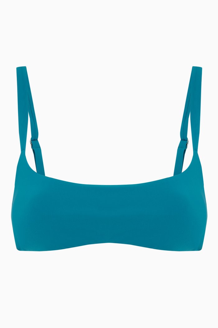 

The Square Neck Bikini Top in Stretch Nylon, Blue