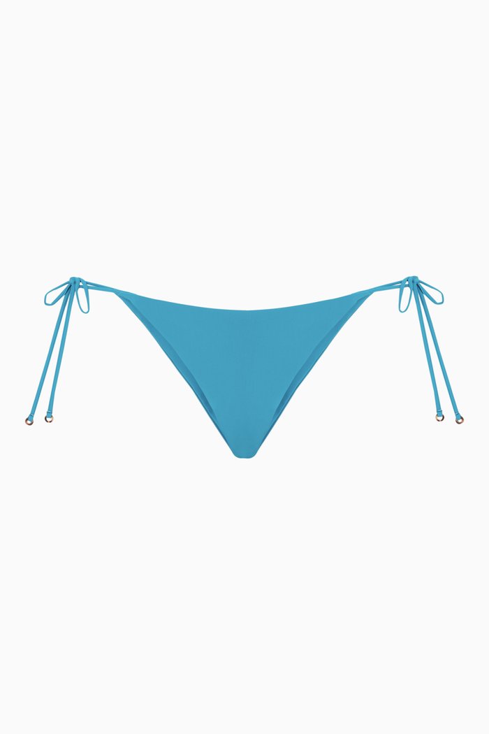 

Eighties High-cut Bikini Bottom in Stretch Nylon, Blue