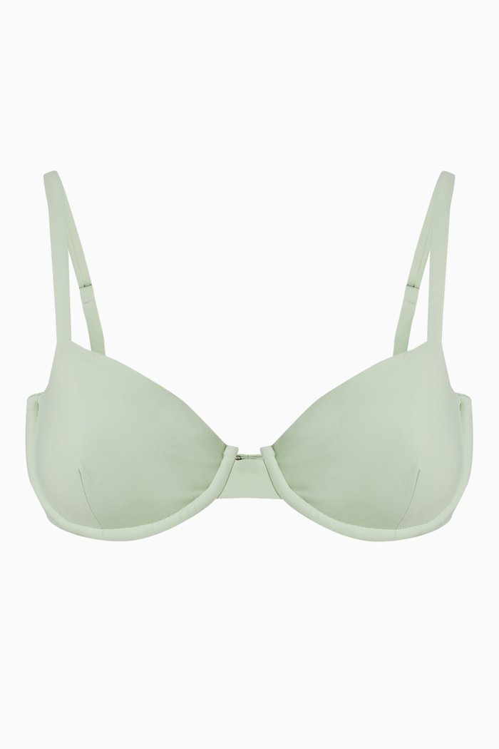 

Brigitte Underwire Bikini Top in Stretch Nylon, Green