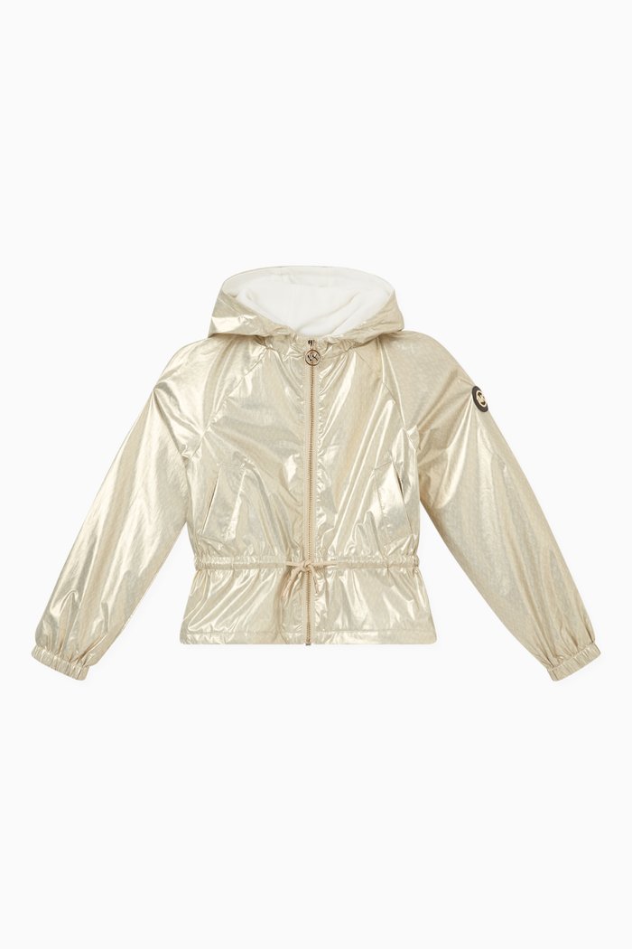 

Metallic Windbreaker in Technical Fabric, Gold