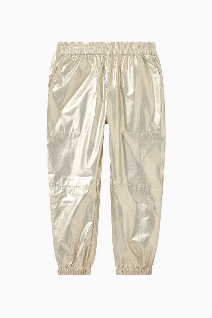 

Jogging Pants in Metallic Fabric, Gold