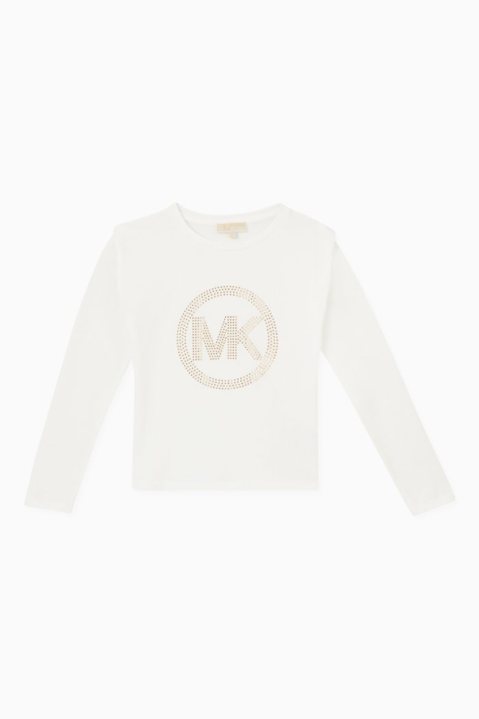 

Rhinestone Logo T-Shirt in Jersey, Neutral