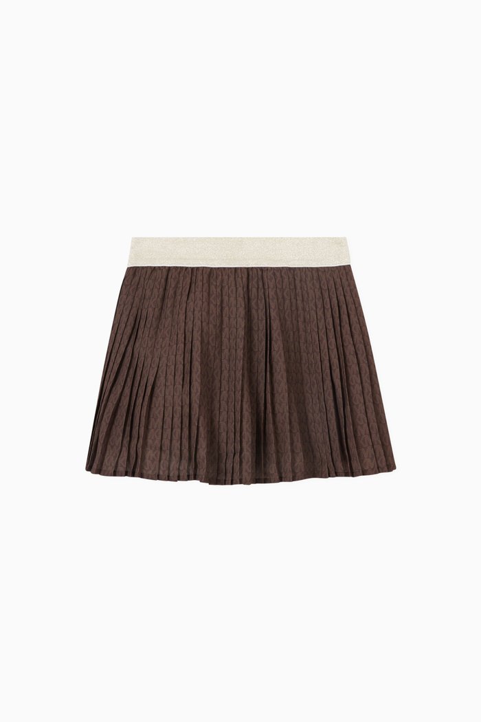 

Pleated Skirt in Crepe, Brown