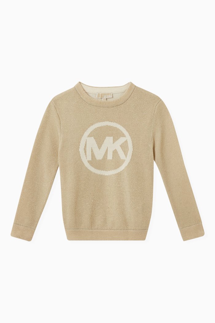 

MK Logo Sweatshirt in Jersey, Gold
