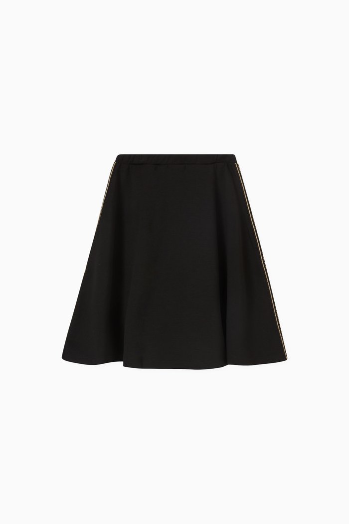

Logo Tape Skirt in Polyester, Black