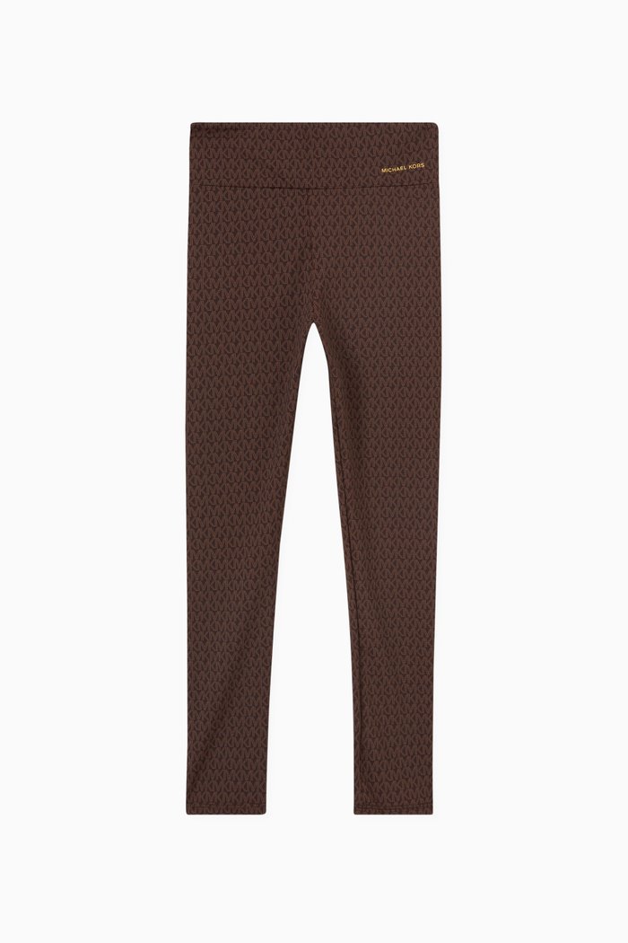 

Logo Leggings in Polyester, Brown