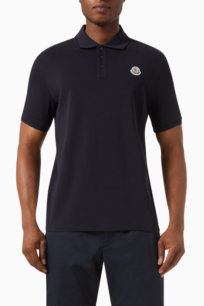 

Logo Polo Shirt in Cotton Piqué, Black