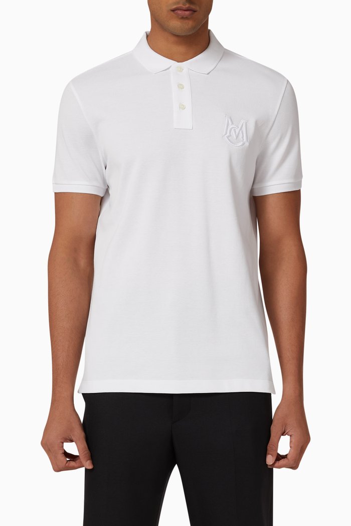 

Logo Polo Shirt in Cotton Piqué, White
