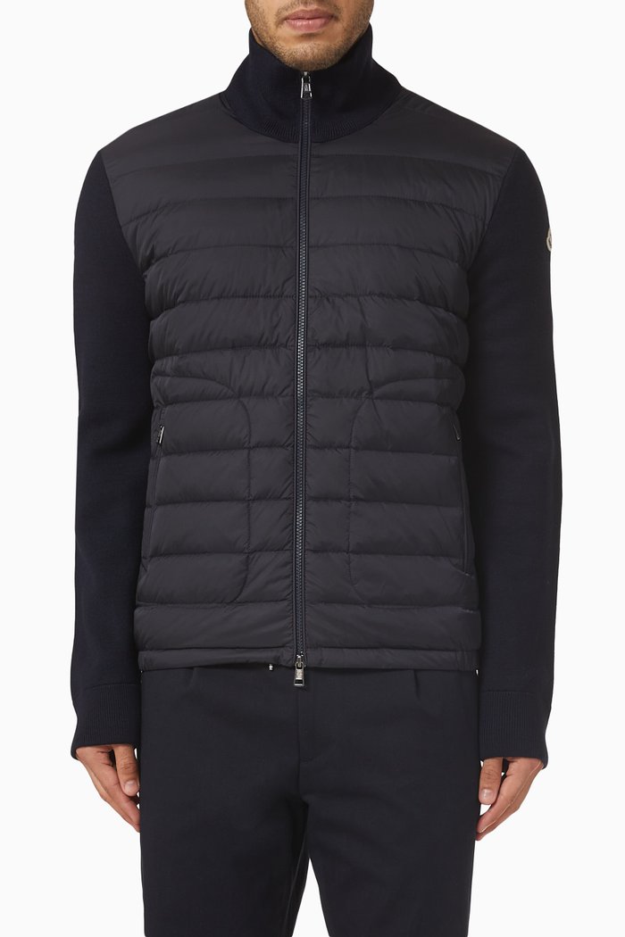 

Padded Cardigan in Polyester, Blue