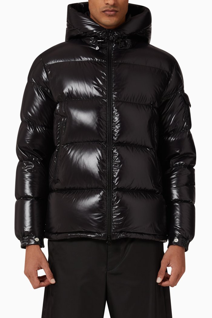 

Ecrins Short Down Jacket in Nylon Laqué, Black