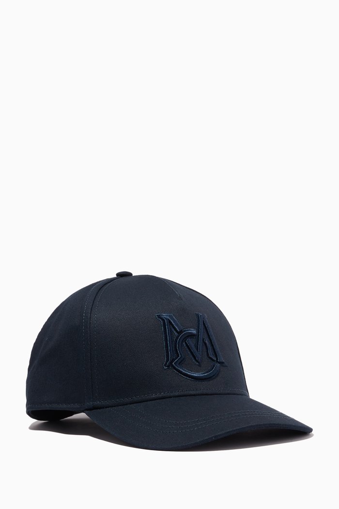 

Logo Embroidered Baseball Cap in Cotton Twill, Blue