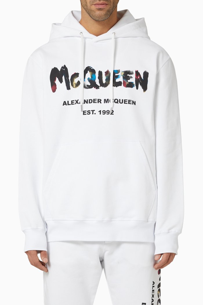 

Watercolour Graffiti Hoodie in Organic Loopback-jersey, Multicolour
