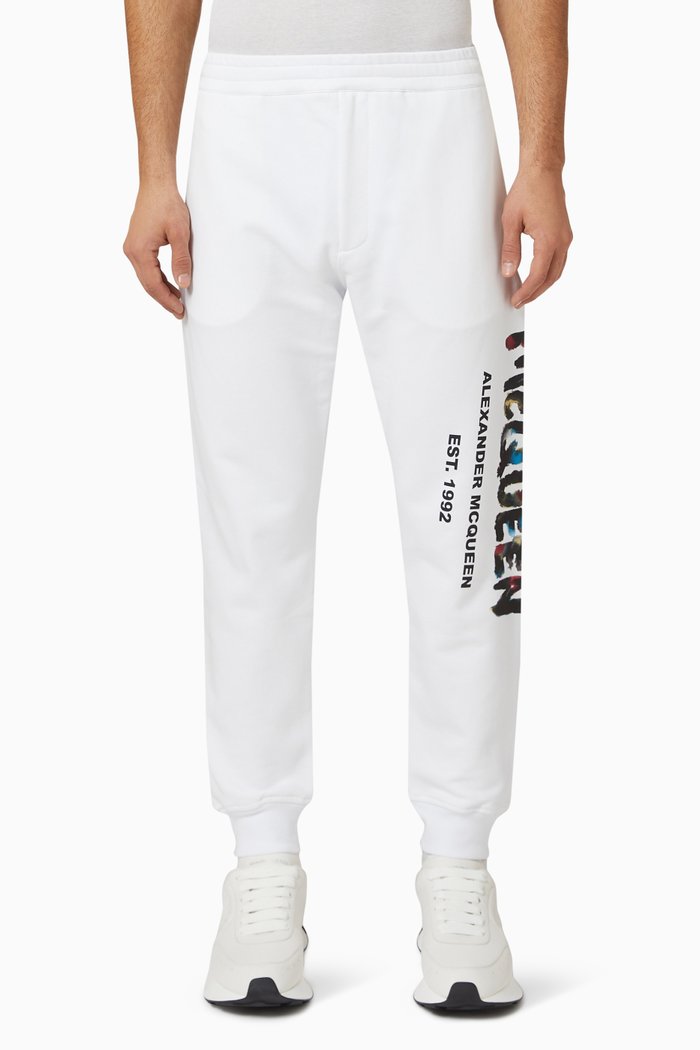 

Watercolour Graffiti Sweatpants in Organic Loopback-jersey, Multicolour