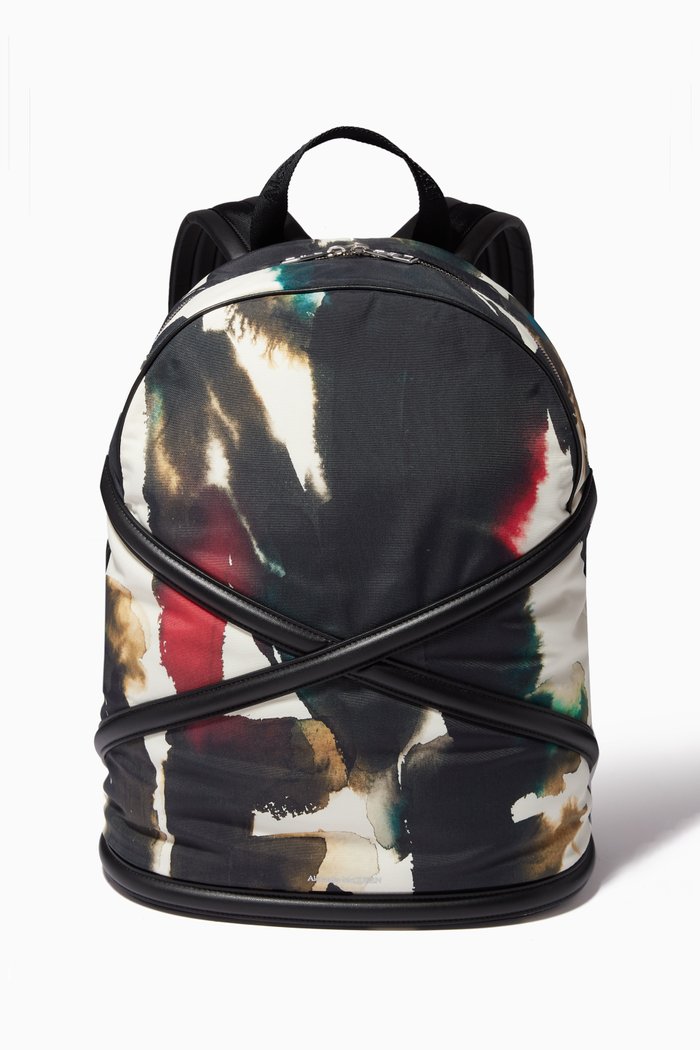 

The Harness Watercolour Graffiti Backpack in Nylon, Multicolour