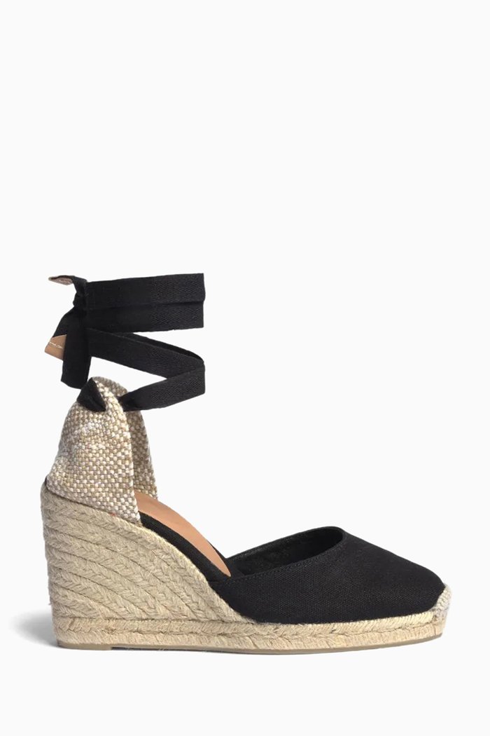

Carina 80 Wedge Espadrilles in Cotton Canvas, Black