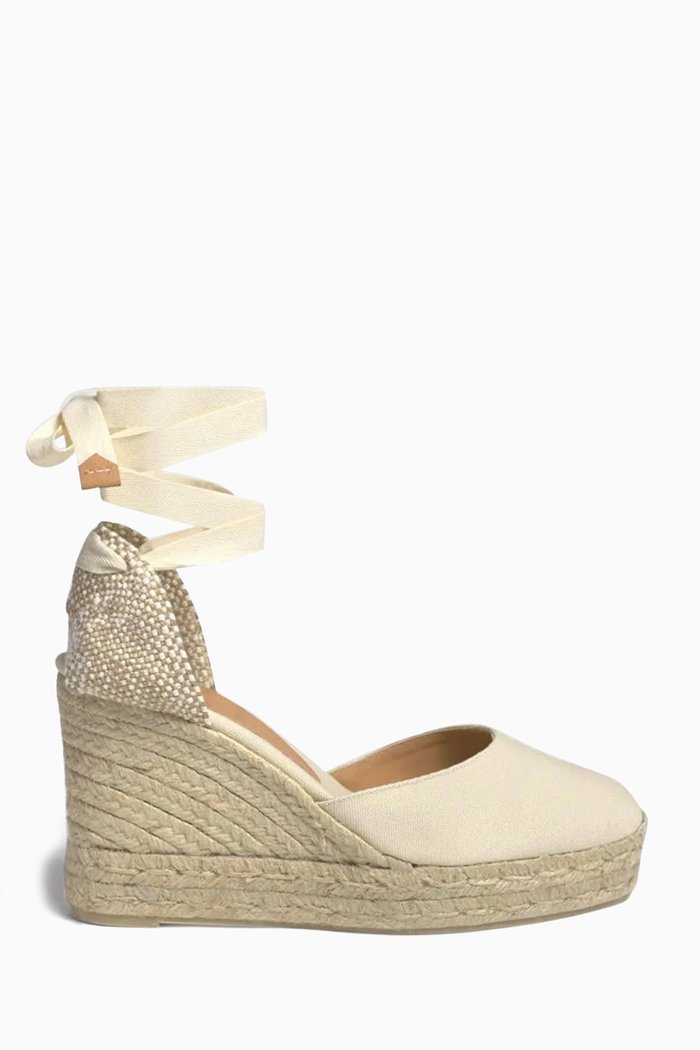 

Carina 80 Wedge Espadrilles in Cotton Canvas, Neutral