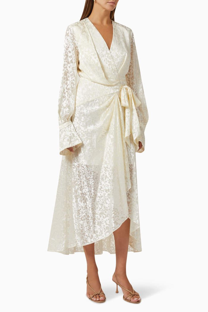 Wayside Dress in Textured Viscose, Neutral