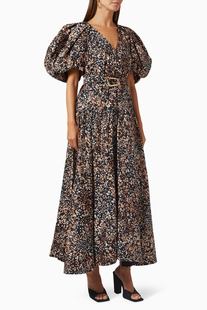 

Warner Dress in Linen Viscose Blend, Black