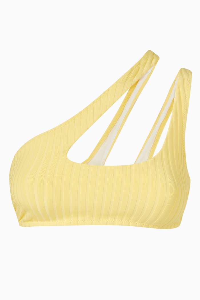 

Brody Bikini Top in Ribbed Knit, Yellow