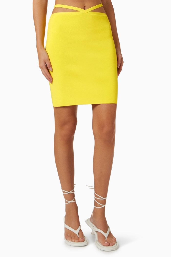 

The Kai Skirt in Viscose-blend Jersey, Yellow