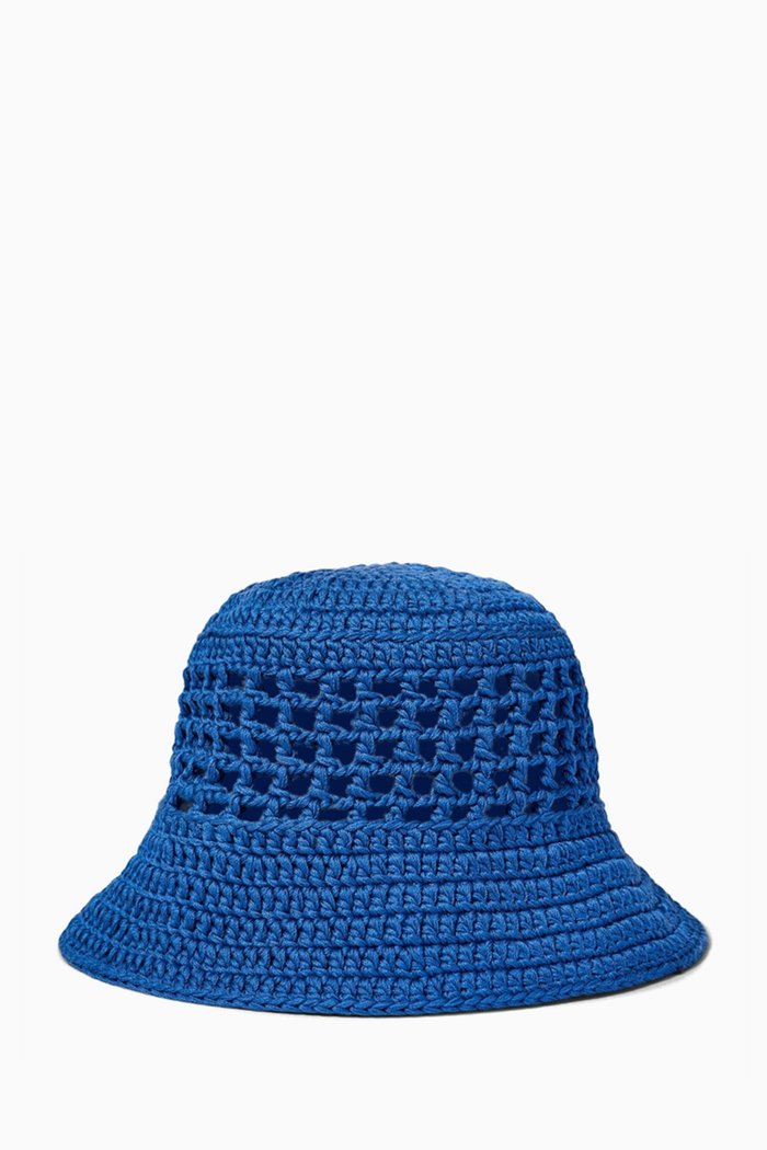 

The Bucket Hat in Cotton Crochet, Blue