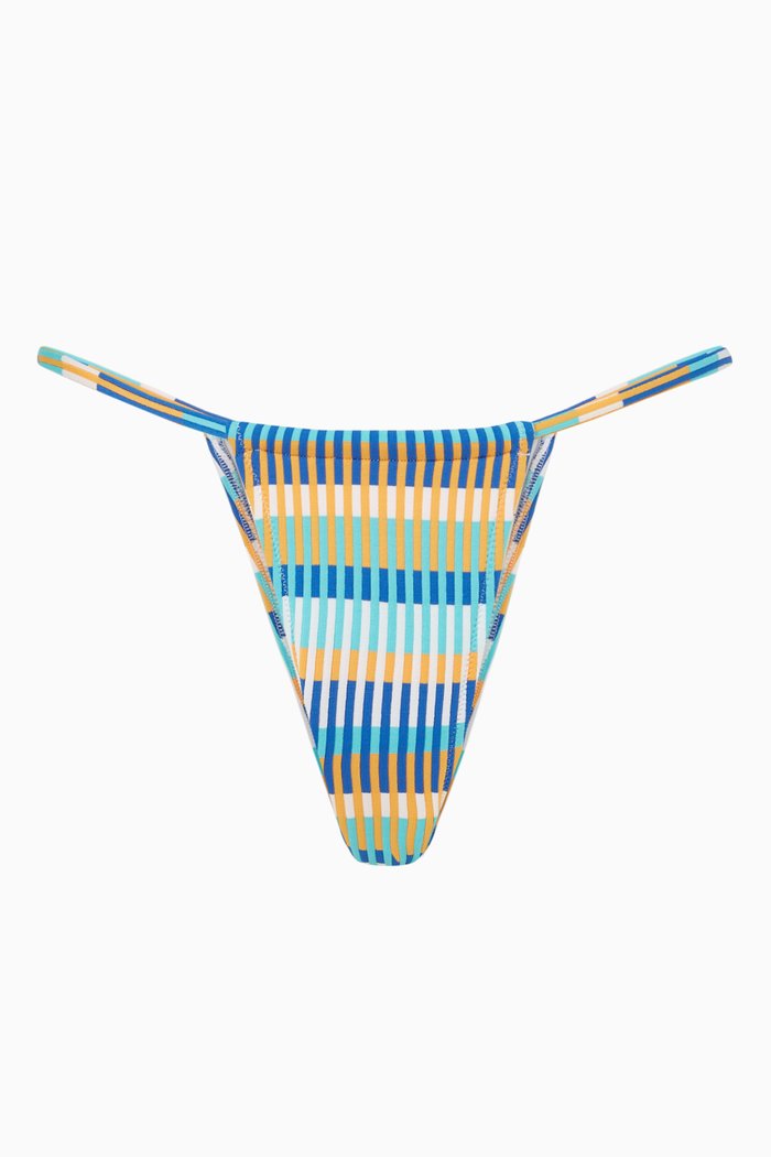 

The Raine Bikini Bottom in Stretch Nylon, Multicolour