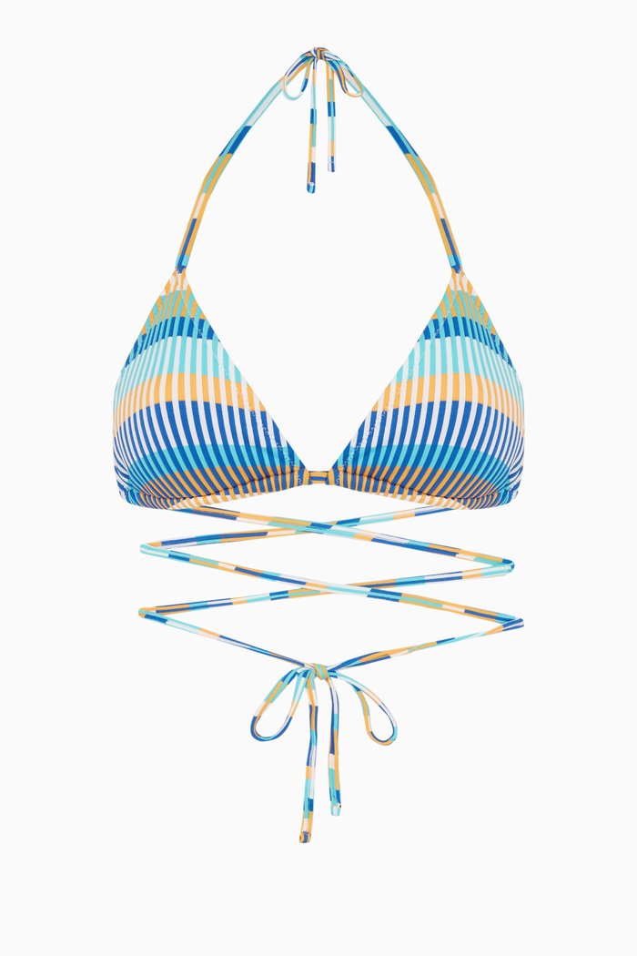 

The Raine Bikini Top in Stretch Nylon, Multicolour