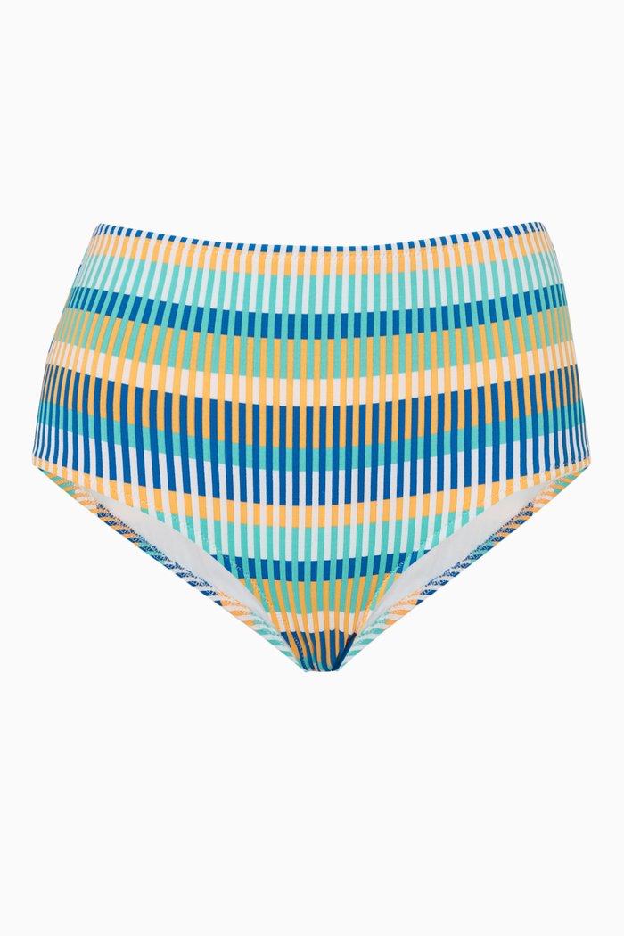 

The Ginger Bikini Bottom in Stretch Nylon, Multicolour