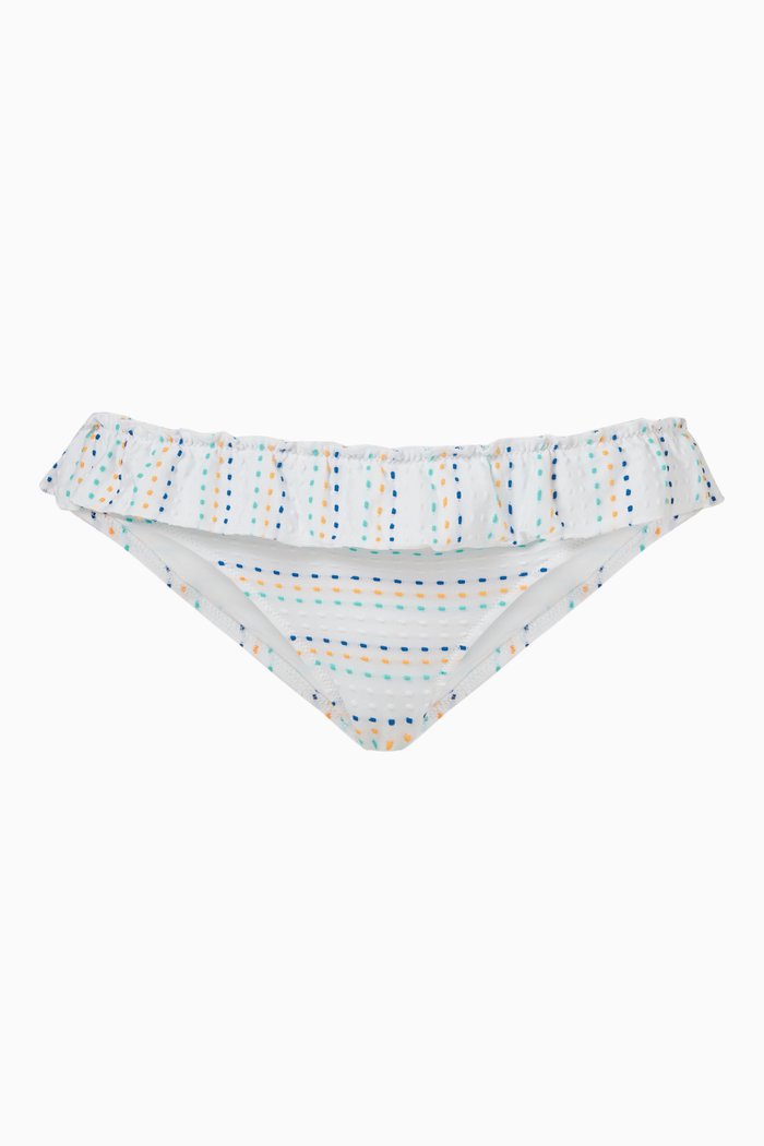 

The Kaia Bikini Bottom in Stretch Nylon, White