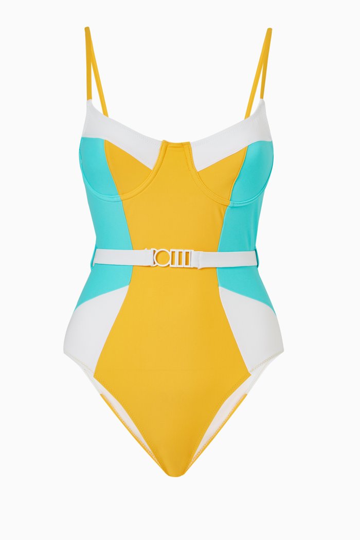 

The Spencer One-piece Swimsuit in Stretch Nylon, Multicolour