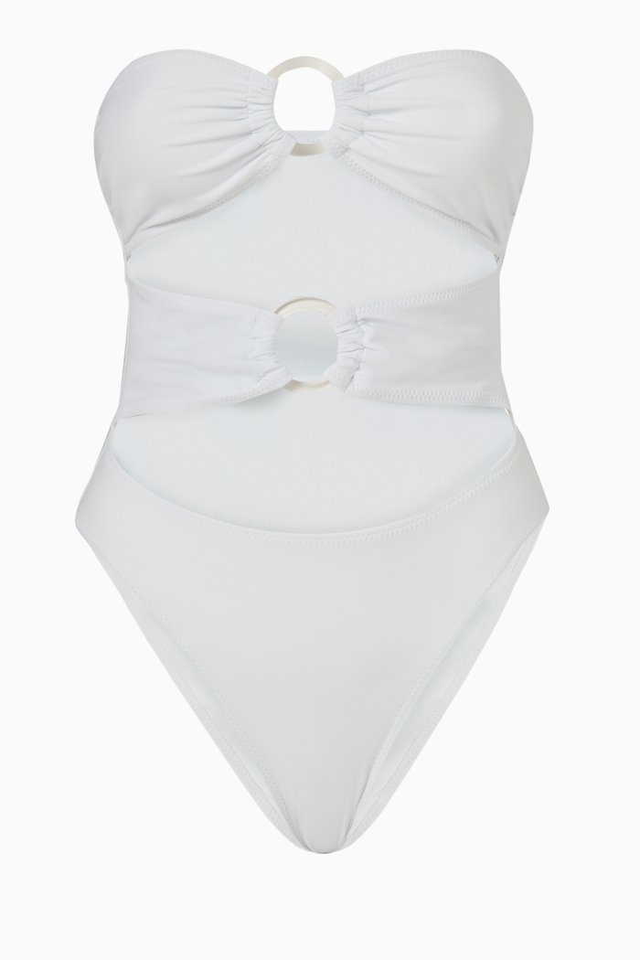 The Ariana One-piece Swimsuit in Stretch Nylon, White