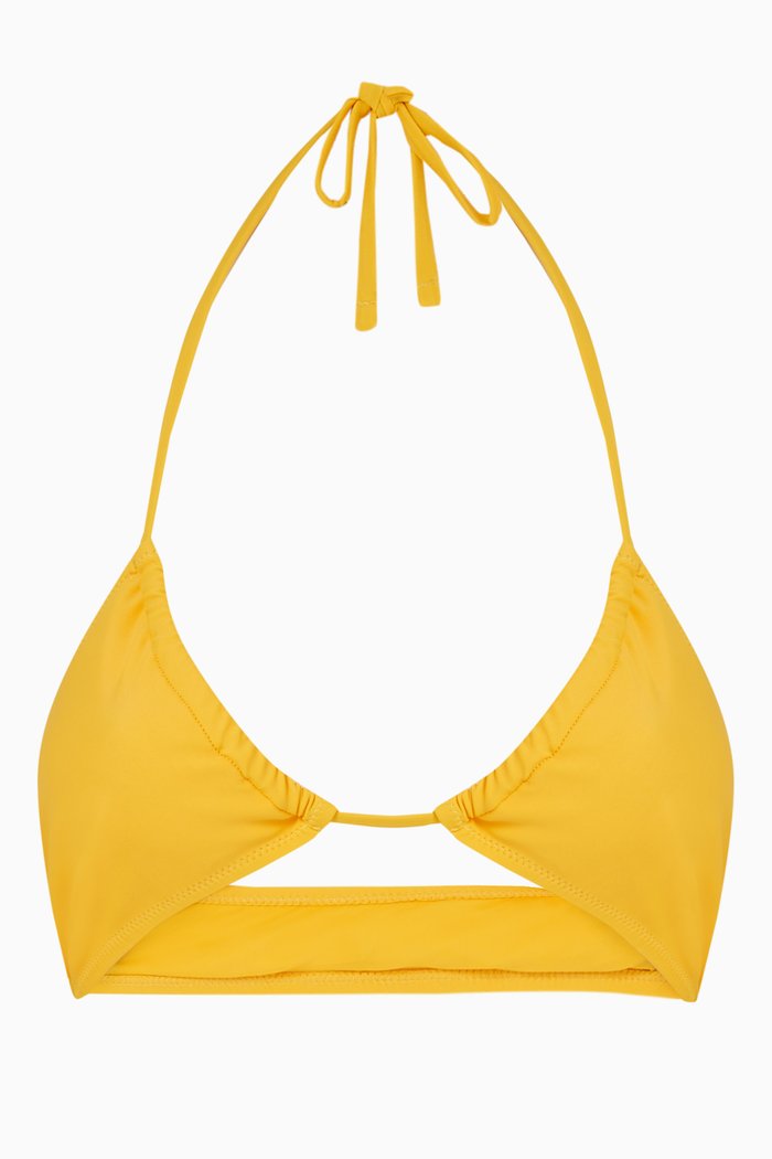 

The Ryder Bikini Top in Stretch Nylon, Orange
