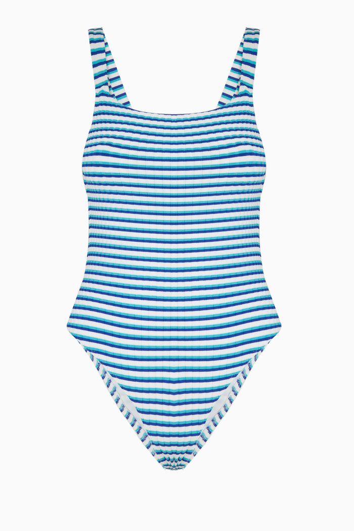 

Toni Swimsuit in Ribbed Knit, Blue