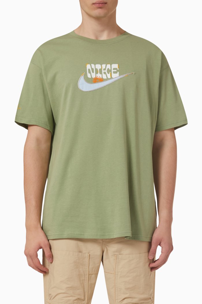 

Logo T-shirt in Cotton Blend, Green