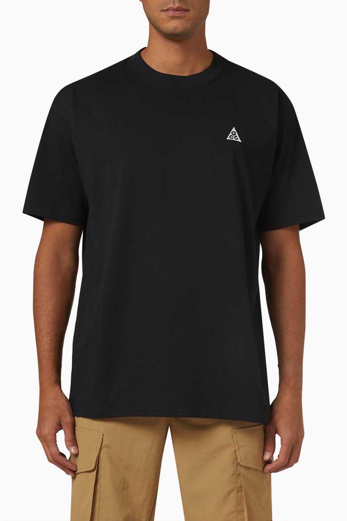

ACG Logo-embroidered T-shirt in Recycled Jersey, Black