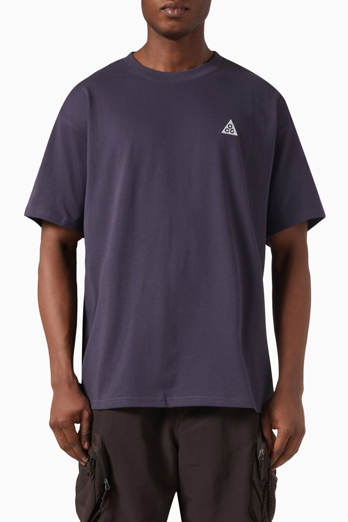 

ACG Logo-embroidered T-shirt in Recycled Jersey, Grey