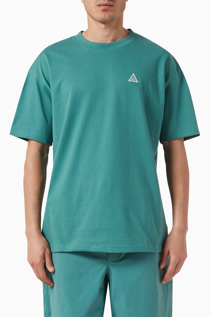 

ACG Logo-embroidered T-shirt in Recycled Jersey, Green