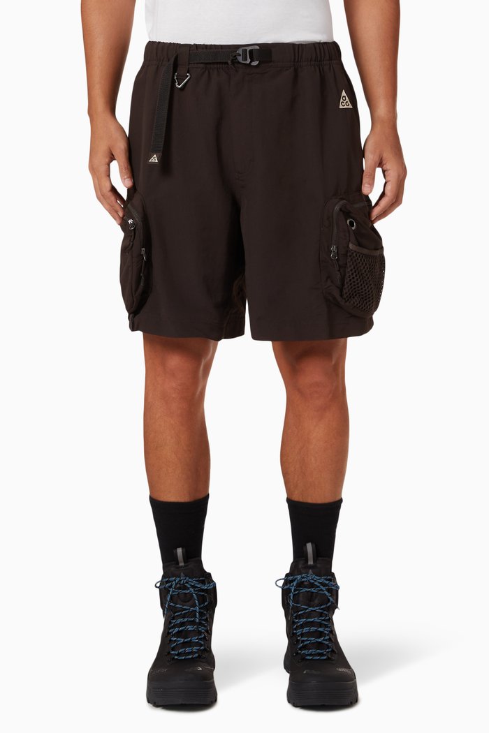 

ACG Snowgrass Cargo Shorts in Nylon, Brown