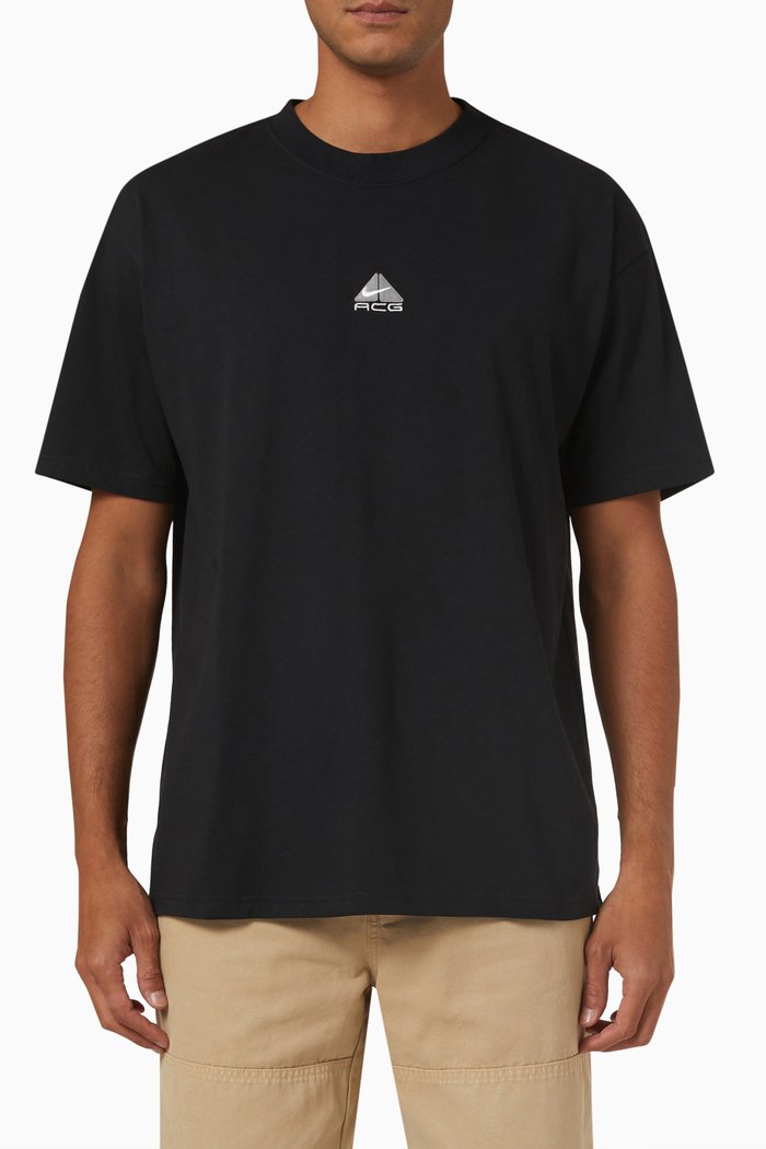 

ACG Logo-embroidered T-shirt in Recycled Jersey, Black