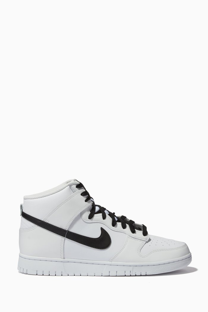 

Dunk High Retro Sneakers in Leather, White
