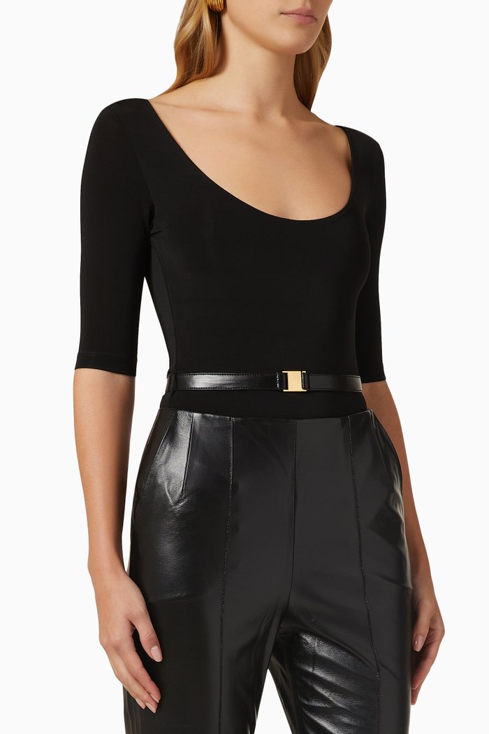 

Belted Bodysuit, Black