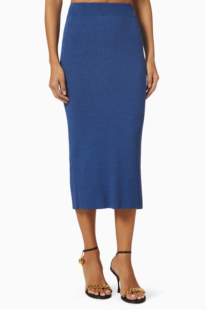 

Pencil Midi Skirt, Blue