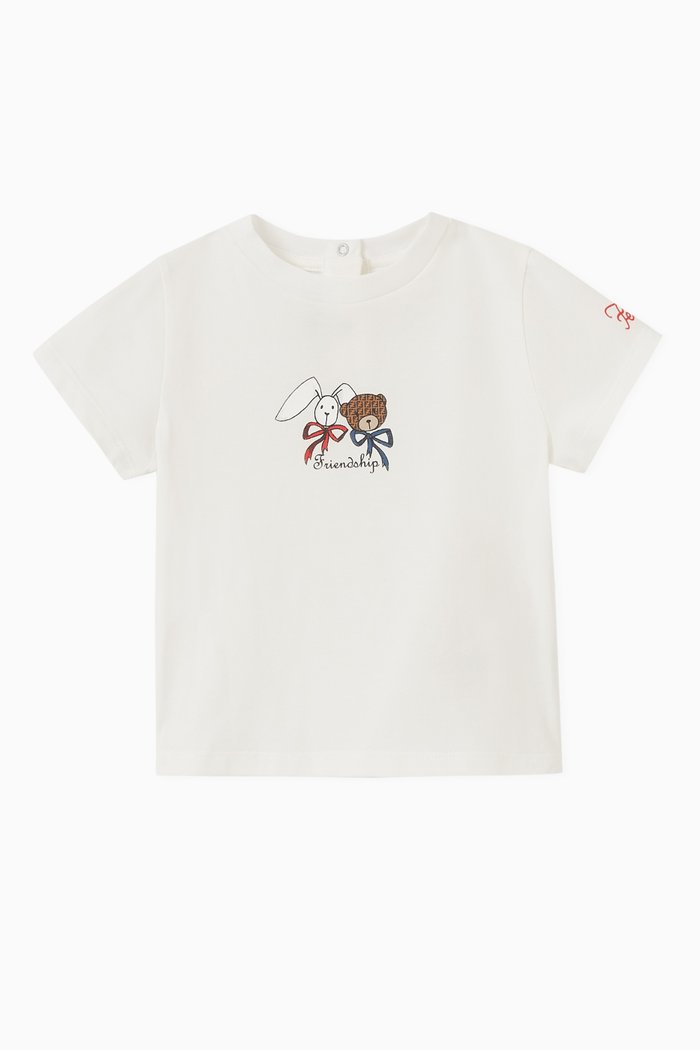 

Teddy Bear T-shirt in Cotton, White