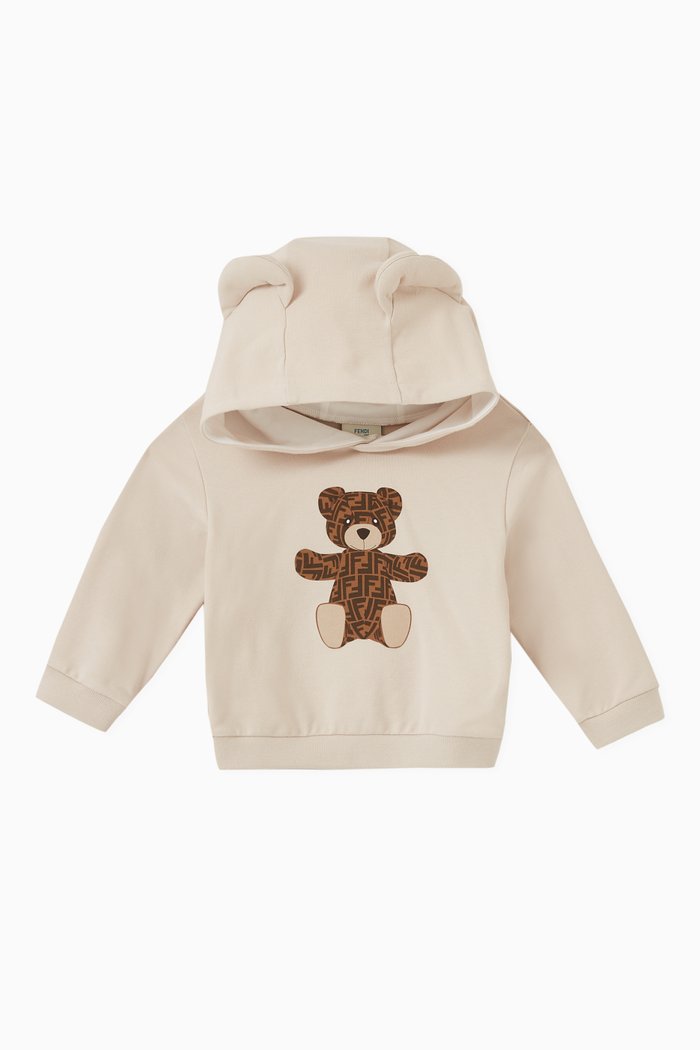 

Teddy Bear Hoodie in Cotton, Neutral