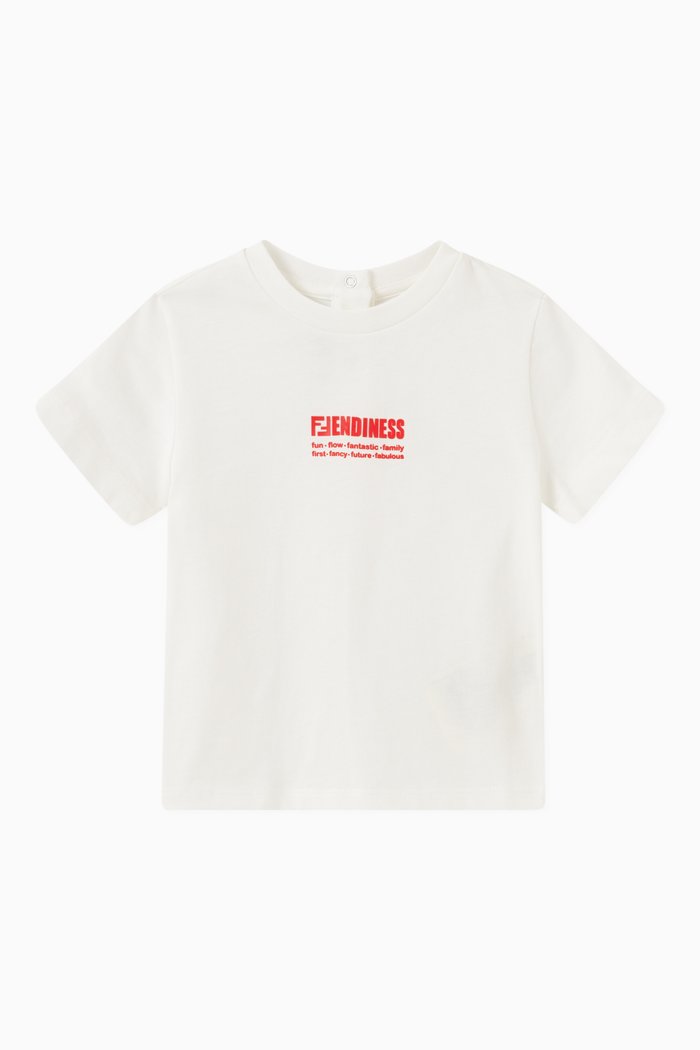 

Fendiness Logo T-shirt in Cotton Jersey, White