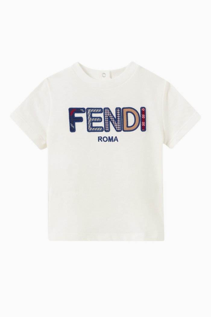 

Embroidered Logo T-shirt in Cotton Jersey, White