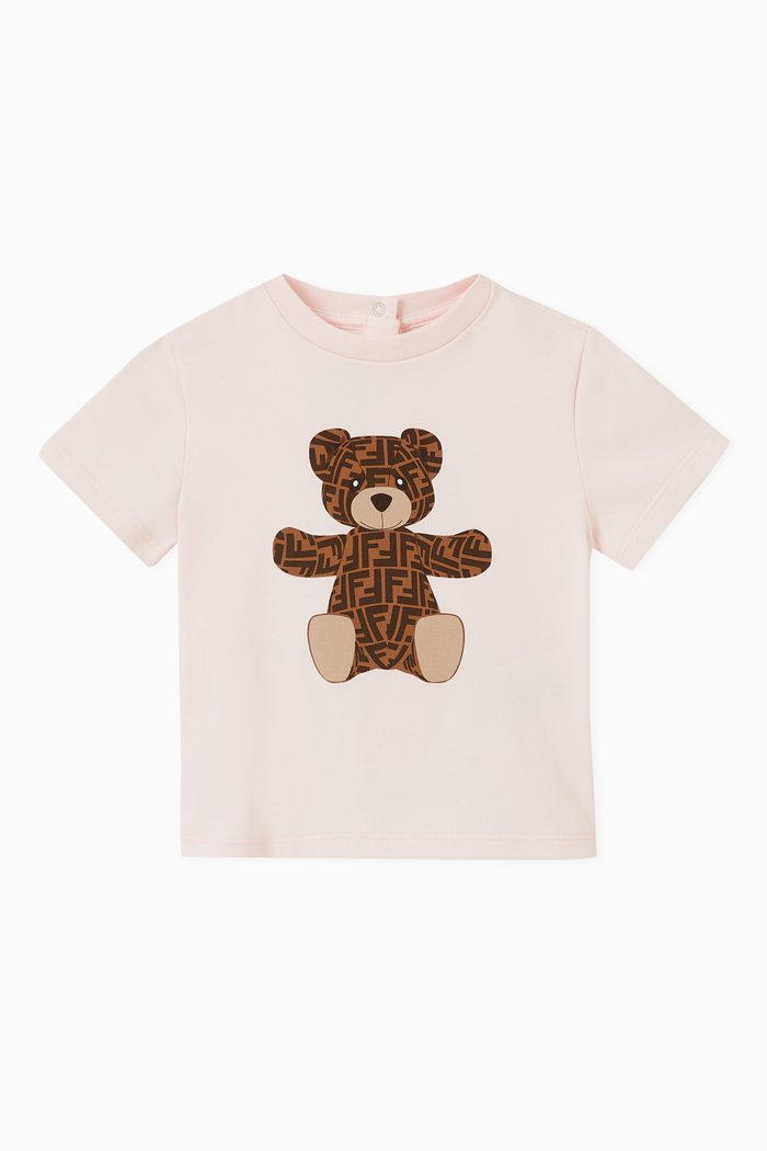 

Logo Teddy Bear T-shirt in Cotton, Pink