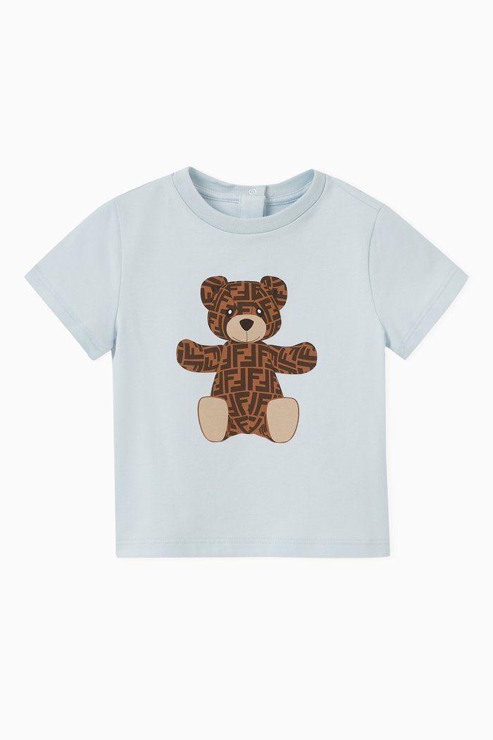 

Logo Teddy Bear T-shirt in Cotton, Blue